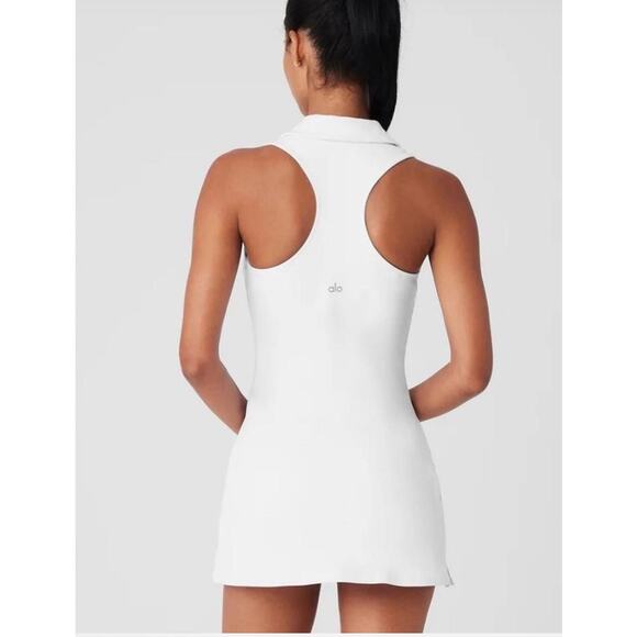 Alo Yoga Charmed White Tennis Dress - XXS Preppy Sporty Chic - Picture 2 of 7